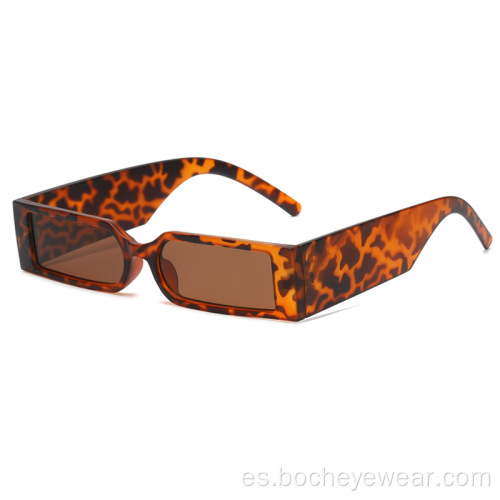 Nuevo Retro pequeño marco cuadrado gafas de sol mujer punk hip hop gafas de moda de pierna ancha disco gafas de sol para hombre s21147